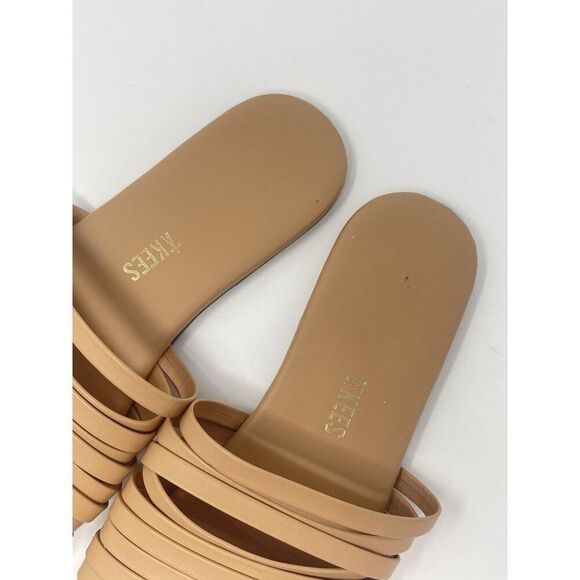 Tkees Slides Leather Sandals Avery Pout Nude Tan Strappy Women’s Size 7 US 38 EU - Picture 2 of 9